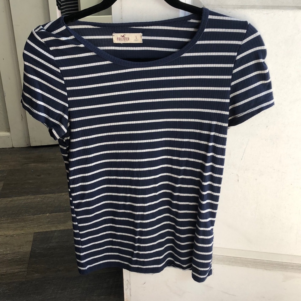 Blue striped hollister shirt